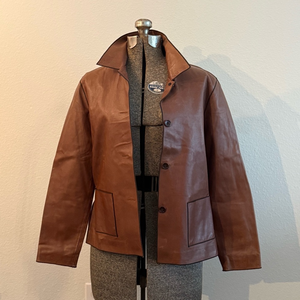 Rozae Nichols Brown Leather Jacket